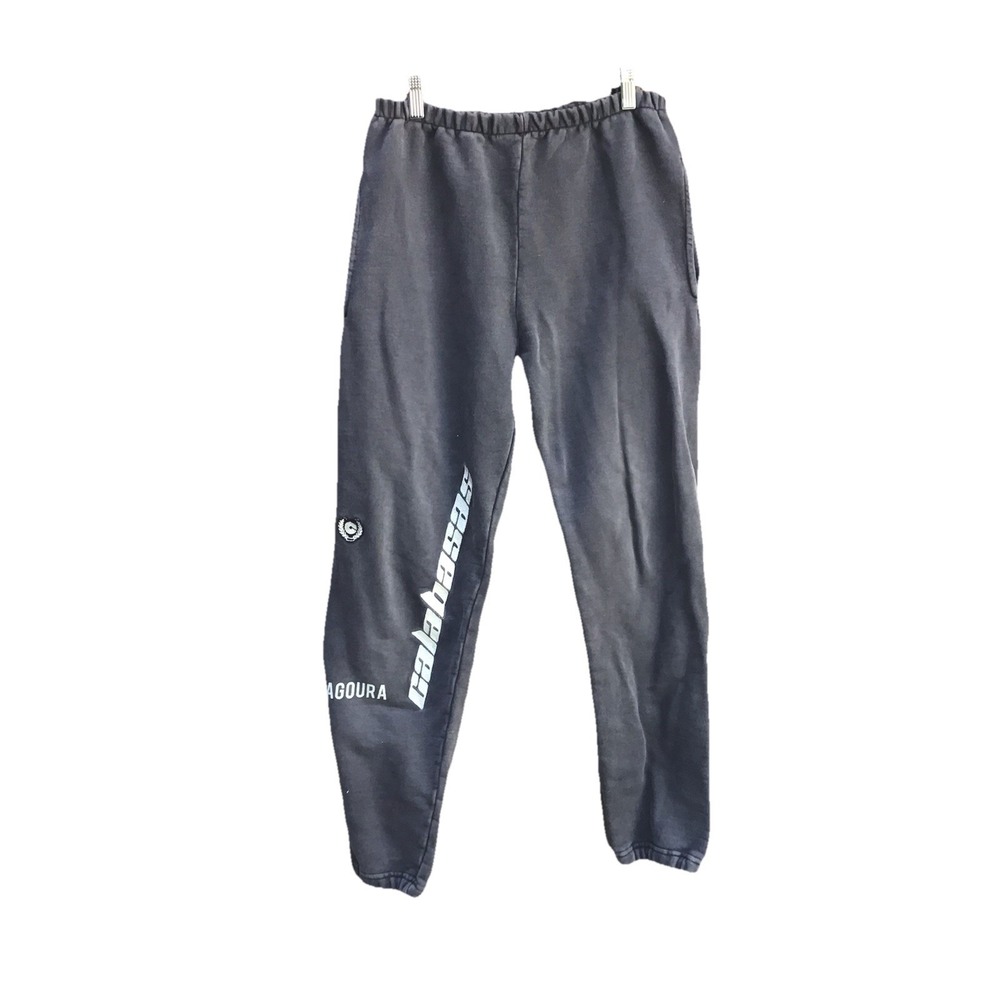 Yeezy Calabasas Agoura Sweatpants Gray Made In Italy Joggers Size Medium